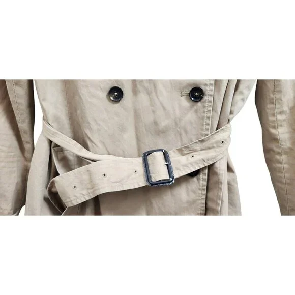 Massimo Dutti Women’s Trench Coat With Belt Brown Size M - Picture 5 of 16